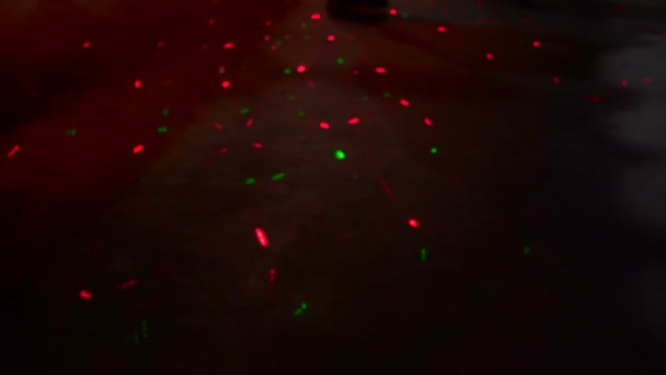 Láser Manchas Movimiento Luz Suelo Piso Del Club Nocturno — Vídeo de stock