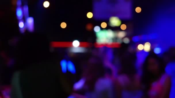 Nacht Club Straatbewoners Silhouet Dansen Vervagen — Stockvideo