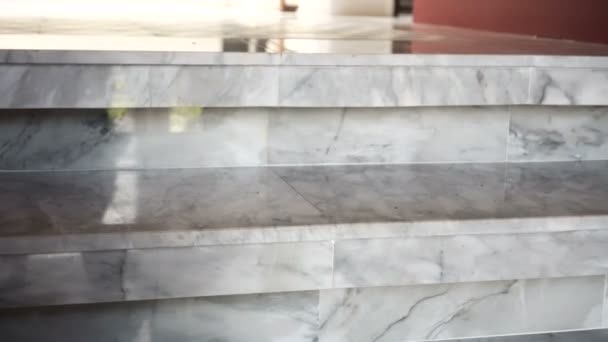 Luxury Interior Design Marble Materials Floor — Stock Video