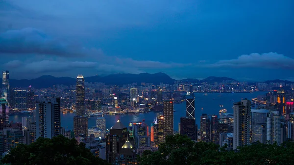 Hong Kong Avril 2016 Skyline Hong Kong Pays Économique Mondial — Photo