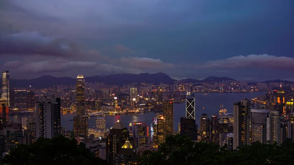 Hong Kong Avril 2016 Skyline Hong Kong Pays Économique Mondial — Photo