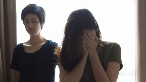 Two Asian women fight, bully, jealous friend and coworker relationship problem