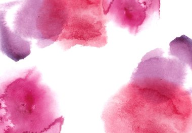 Kopya alanı öğeleriyle ıslak renkli sulu boya spot esnaf