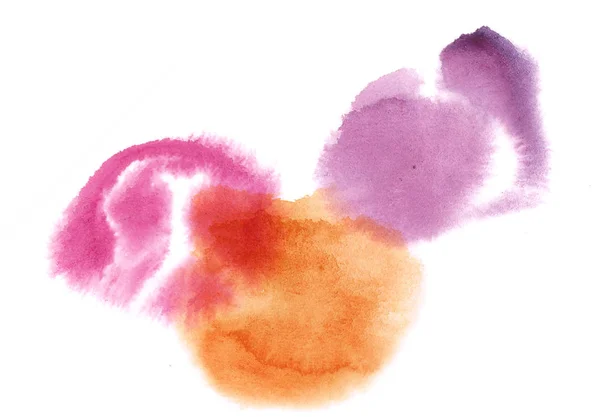 Humide Coloré Aquarelle Spot Illustartion Éléments Avec Espace Copie — Photo