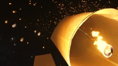 Fener Festival Tayland soyut milyonlar gece gökte yıldız