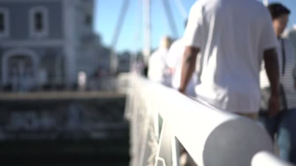 Cape Town Waterfront Tourist Walking Shopping Afrique Sud — Video