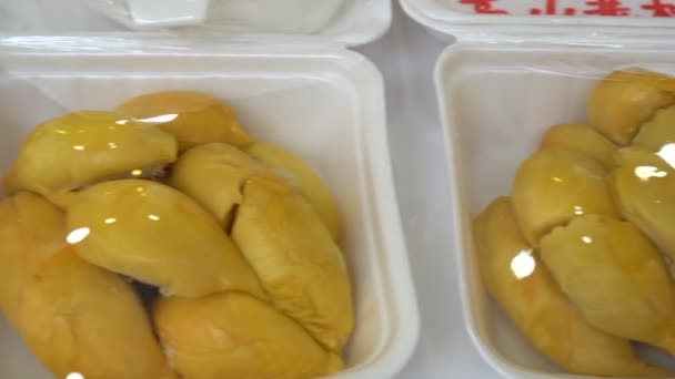 Singapur Durians Sprzedać Pack — Wideo stockowe