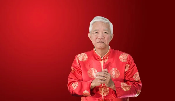 Chinees senior Chinees Nieuwjaar viering — Stockfoto