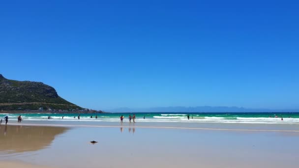 África Sul Dezembro 2018 Belo Turista Praia África Sul Férias — Vídeo de Stock