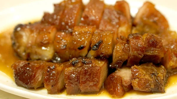 Hong Kong Chiense carne de cerdo barbacoa de cerca —  Fotos de Stock