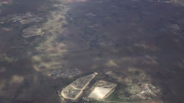 Luchtfoto Zuid Afrika Landschapsweergave Vlucht Van Johannesburg Naar Kaapstad — Stockvideo