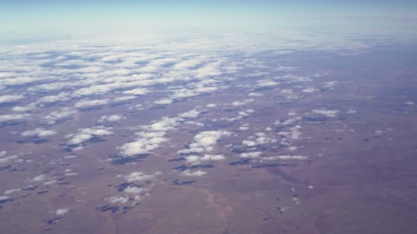 Zuid Afrika Landschapsweergave Vlucht Van Johannesburg Naar Kaapstad Cloud Formulieren — Stockvideo