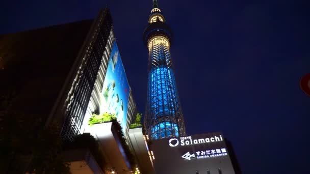 Tokio Japón Sep 2016 Okyp Sky Tree Tokio Solamachi Sumida — Vídeos de Stock