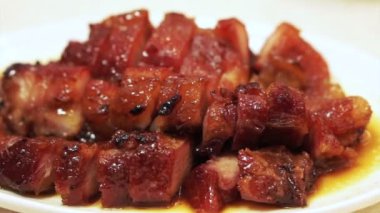 Hong Kong bal barbekü kavrulmuş domuz eti