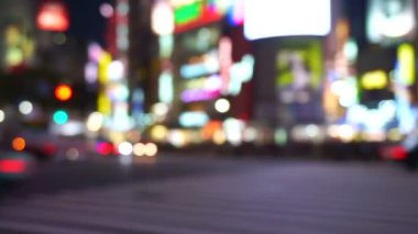 Shibuya crossing bulanıklık Tokyo Japonya'da vurdu