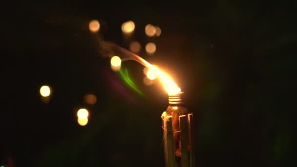 Festival Loi Krathong Tailandia Vela Flotando Río — Vídeo de stock