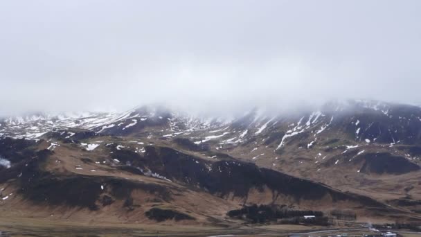 Islândia Paisagem Montanha Paisagem Cidade — Vídeo de Stock