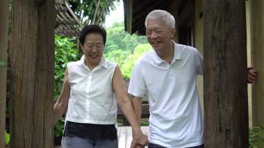 Mutlu Asya yaşlı gizlemek ve eğlenceli aramak