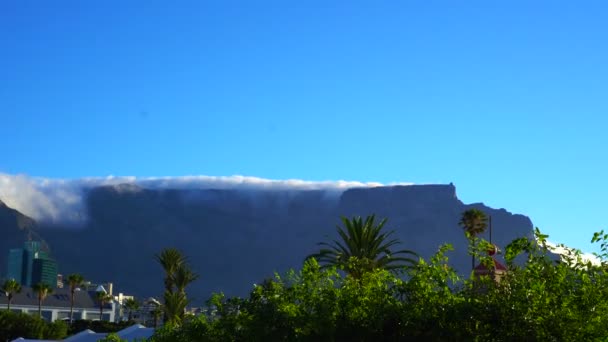 Південна Африка Кейптаун Орієнтир Таблиця Гора Його Тканина — стокове відео