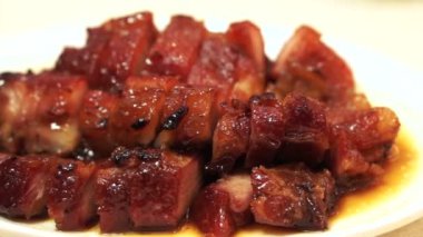 Hong Kong Çin barbekü bal domuz eti mutfağı