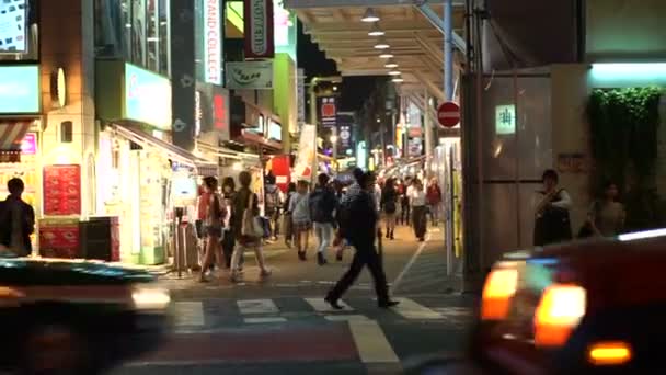 Tokyo Japon Sep 2016 Takashita Street Shopping Area Nuit — Video