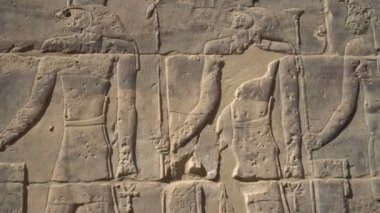 Mısır the Temple hiyeroglif ve Tanrı oymalı güzel tarihi sanat Aswan