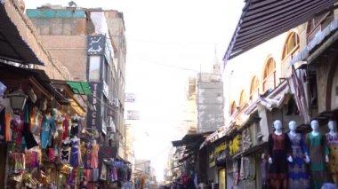 Kahire, Mısır 14 Aralık 2019 Han pazar pazarı turist yerel alışveriş merkezi mimarisi merkezi