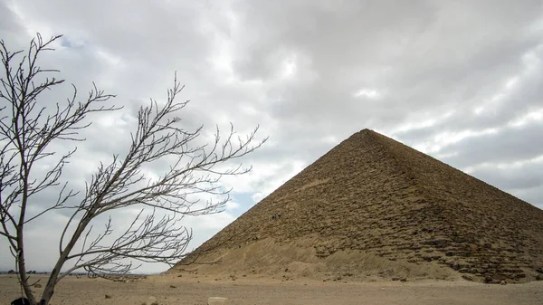 Röd Pyramid Saqqara Complex Egypten Landmärke Tidig Pyramid Byggnadshistoria — Stockfoto
