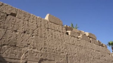 Büyük Karnak Yazıtları Eski Mısır hiyeroglif duvarı Karnak tapınağı Mısır Luxor