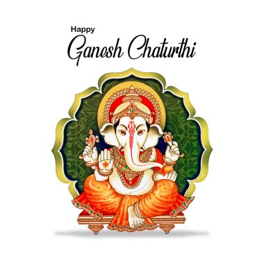 Ganesh Chaturthi festivali için Ganpati arka planının çizimi
