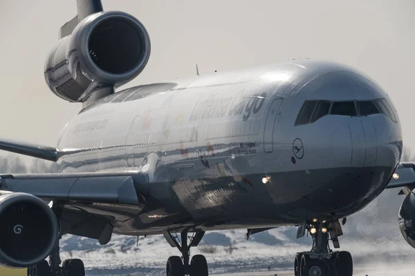 Novosibirsk Rusko Února 2018 Mcdonnell Douglas 11F Německé Letecké Společnosti — Stock fotografie