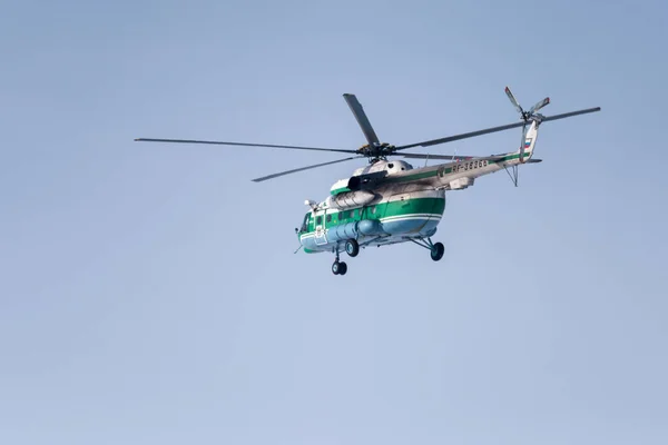 Novossibirsk Russie Février 2018 Hélicoptère Mil 8Mtv Hip 38366 Dans — Photo