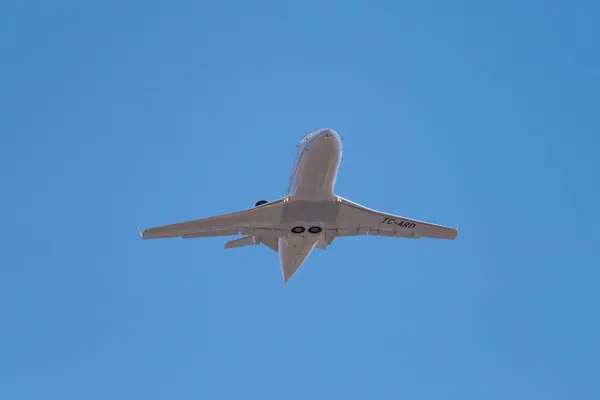 Novosibirsk Rusko Dubna 2018 Bombardier 600 2B16 Challenger 604 Arkasair — Stock fotografie