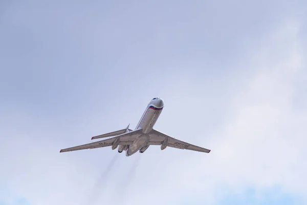 Novosibirsk Rusko Dubna 2018 Tupolev 134B 65733 Rusko Letectvo Startu — Stock fotografie