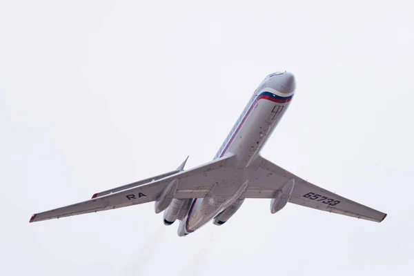 Novosibirsk Rusko Dubna 2018 Tupolev 134B 65733 Rusko Letectvo Startu — Stock fotografie