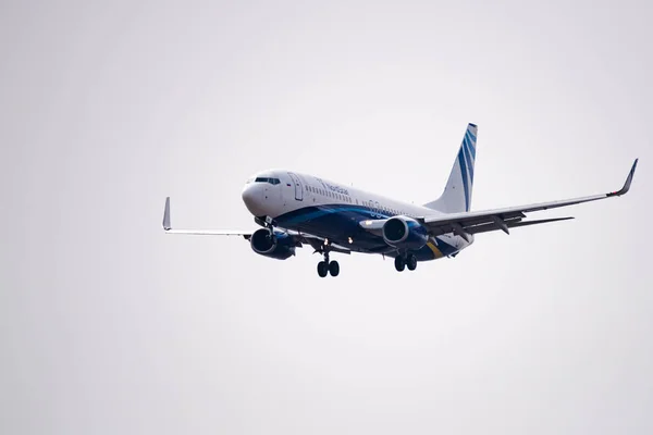 Νοβοσιμπίρσκ Ρωσία Μαΐου 2018 Boeing 737 Bdw Nordstar Προσεγγίζει Για — Φωτογραφία Αρχείου