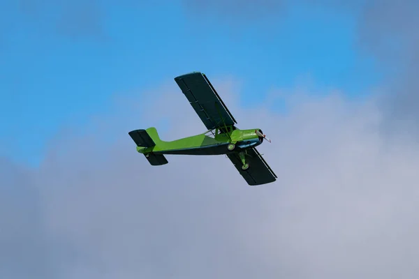 Novosibirsk Rusia Agosto 2018 Yak 12M Realiza Programa Vuelo Feria — Foto de Stock