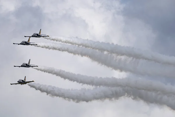 Novosibirsk Rússia Agosto 2018 Equipe Aeronáutica Russ Avião Albatross Executa — Fotografia de Stock