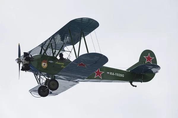 Nowosibirsk Russland August 2018 Sowjetischer Einmotoriger Doppeldecker Policarpov Oder Auf — Stockfoto