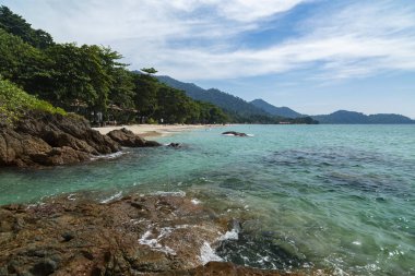 Lonely Beach, Koh Chang Adası'nın çevresi. Tayland.