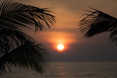 Koh Chang adasında güzel gün batımı.