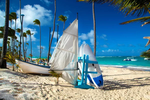 Dominikanische Republik Punta Cana Insel Saona Strand Mano Juan Fischerdorf — Stockfoto