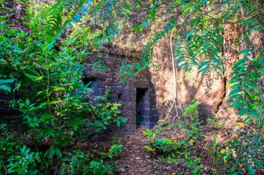 Goa bölgesini gezmek, Hindistan 'ı gezmek, antik sarayın kalıntıları.