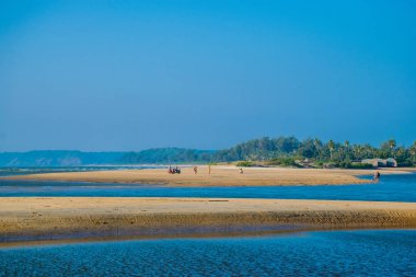  Goa, Hindistan 'ın doğal deniz manzarası ve kıyı şeridi