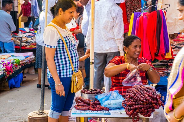 Goa India Dic 2017 Tradicional Mercado Indio Colorido Mapusa Norte —  Fotos de Stock