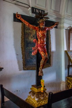 Hindistan, Goa 'daki Hristiyan kilisesinin içinde. 