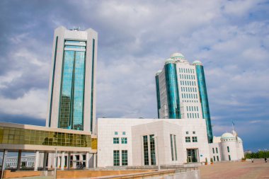 Gündüz Astana şehrinden geçerek, Kazakistan  