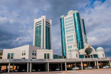 Gündüz Astana şehrinden geçerek, Kazakistan  