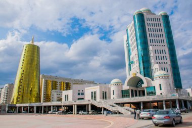 Gündüz Astana şehrinden geçerek, Kazakistan  