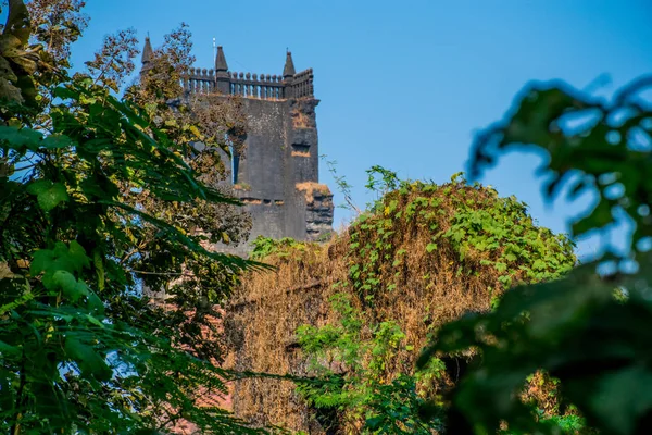 Prohlídka Goa Regionu Cestování Indii Zříceniny Starobylého Paláce — Stock fotografie